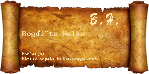 Bogáts Helka névjegykártya